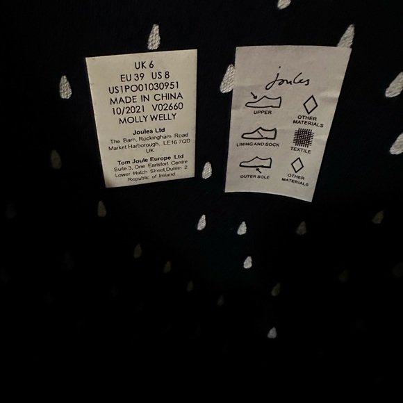 NWT JOULES mid-calf rain boots sz8 - Picture 7 of 7